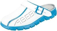 Abeba Berufsschuh-Clog Herren Abeba Dynamic tools, Wei&szlig; Blau mit Aufdruck, 48 EU