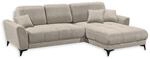 Stella Trading Bern Ecksofa mit Schlaffunktion in Sand - Moderne Eckcouch in...