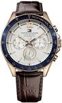 Tommy Hilfiger Multi Zifferblatt Quarz Uhr f&uuml;r Herren mit Braunes Lederarmband -