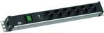 BACHMANN 19" 1,5HE 6xCEE7/3 1xSchalter 1xSPD-Plus 2,0m CEE7/7