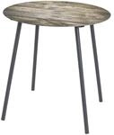 HAKU Beistelltisch rund Motiv schwarz Metall Couchtisch mit Sicherheitsglas 5...