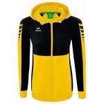 Erima Damen Six Wings Trainingsjacke mit Kapuze (1032224), gelb/schwarz, 34
