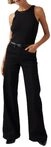 Levi's Damen 318 Shaping Wide Leg Jeans, Soft Black, 29W / 30L