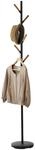 YAMAZAKI 2815 PLAIN Coat Hanger, black, Steel/Wood, 28 x 28 x 177 cm |...