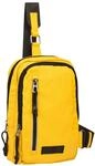 camel active Herren Stadtrucksack aus recyceltem Nylon Gelb, Menswear-M