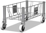 Rubbermaid Commercial Products einzelnes Fahrgestell | f&uuml;r Slim Jim&reg;