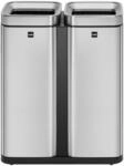 helit H2404700 - Abfalleimer the twin bin Edelstahl 60 Liter | M&uuml;lleimer mit 2