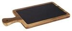 APS 810 Servierbrett, 2-teilig, 26 x 18 cm, H: 2 cm, Akazienholz, lackiert,