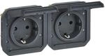 LEGRAND, Plexo New Einsatz, Feuchtraum-Steckdose, 2-fach, Schuko-Stand., inkl.
