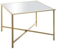 HAKU Beistelltisch Gold Metall Spiegel 5 mm Sofatisch Couchtisch eckig - Ma&szlig;e:...