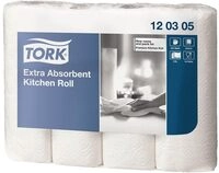 Tork Extra Saugf&auml;hige K&uuml;chenrolle Wei&szlig;, Premium, 3-lagig, 4 x 51 Bl&auml;tter,...