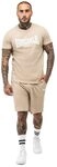 Lonsdale Herren T-Shirt & Shorts Set normale Passform MOY M, Beige/White