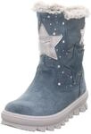 Superfit M&auml;dchen Flavia Warm Gef&uuml;tterte Gore-tex Schneestiefel, Blau Silber 8010,