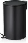 kela Treteimer 12l schwarz matt, Tretm&uuml;lleimer mit Silent-Close-Deckel,