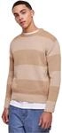 Urban Classics Herren Sweatshirt Heavy Oversized Striped Sweatshirt warmsand/wetsand