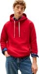 Tommy Hilfiger Herren Hoodie Seasonal Fleece mit Bauchtasche, Rot (Medium Red), XS