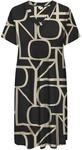 ONLY Carmakoma Damen Carfyrla Life S/S V-NCK Blk AOP DRE Noos, Black, S