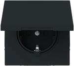 Busch-Jaeger Busch-art Linear SCHUKO-Steckdose, 16A, 250 V, Schwarz Matt | mit