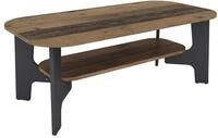 byLIVING Jonny Couchtisch Old Wood, Melamin Anthrazit/mit Ablageboden, Holzwerkstoff,