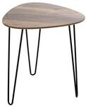 HAKU Beistelltisch Eiche schwarz MDF Metall Couchtisch klein - Ma&szlig;e: B 40 x H...