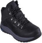 Skechers Herren Meroe Pikeman Stiefelette, Black Leather Synthetic, 45.5 EU