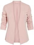 Vila Damen Viher New 3/4 Blazer/Su-noos Blazer, Rosa (Misty Rose) ,XS