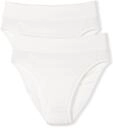 CALIDA Elastic Duopack Slip, Unterhose Damen, im Doppelpack, high Waist Weiss 48-50