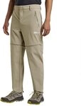 Jack Wolfskin Herren Hikeout Zip Off Pants M Wanderhose, Stone, 46 EU