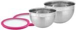 R&Ouml;SLE Sch&uuml;ssel-Set 2-tlg. mit Frischhaltedeckel, Pink Charity, 20/24 cm 
