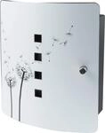 Burg W&auml;chter 38950 6204/10 Ni Pusteblume Motivschl&uuml;sselbox, Schwarz / Edelstahl,