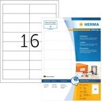 HERMA 10780 Adressetiketten f&uuml;r Inkjet Drucker, 80 Blatt, 97 x 33,8 mm, 16 pro...