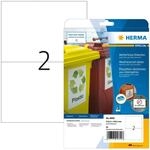 HERMA 4600 Wetterfeste Folienetiketten f&uuml;r Inkjet Drucker, 10 Blatt, 210 x 148...