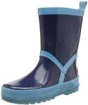 Playshoes Kinder Gummistiefel aus Naturkautschuk, trendige Unisex Regenstiefel mit