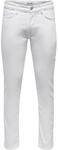 Only & Sons Herren Slim Fit Jeans Wei&szlig; 29/34