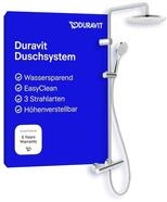 Duravit Duschsystem, Shower System mit 3 Strahlarten (Rain, Intense Rain, Soft...
