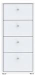 Forte Tempra 2 Kommode 4 Schubladen, Holzwerkstoff, wei&szlig;, Bx H xT: 38,6 x 85,5...