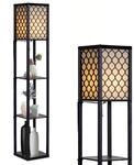 COSTWAY Stehlampe Wohnzimmer 160cm, E27, Max. 40W, 3 Ebenen Stehleuchte mit...