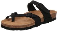 Rohde Damen Zehentrenner Pantolette Alba 5594, Gr&ouml;&szlig;e:43 EU, Farbe:Schwarz