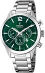 Festina Herren Uhr Analog aus Edelstahl 316L - Quarzwerk - Chronograph - Kalender -