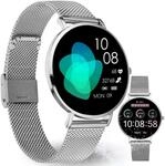 XCOAST SIONA 2 Nano Silber, kleine Damen Smartwatch - 37mm AMOLED Display,