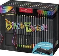 Faber-Castell - Buntstifte Set Black Edition 72-teilig in Stifterolle | Inkl.