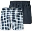 Schiesser Herren 2 Pack Boxershorts Baumwolle Web Multipack - Webboxer, Sortiert