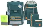 L&Auml;SSIG 7-teiliges Schulranzen Set Kinder/School Set Slim Unique Dark Green