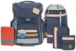 L&Auml;SSIG 7-teiliges Schulranzen Set Kinder/School Set Slim Unique Navy