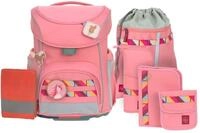 L&Auml;SSIG 7-teiliges Schulranzen Set Kinder/School Set Slim Unique pink