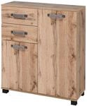 Schildmeyer Milan Kommode 134890, Eiche Landhaus Dekor, 32 x 80.6 x 94.8 cm