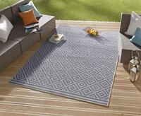 NORTHRUGS In- und Outdoor Teppich Raute 140x200cm - Wetterfest Modern...