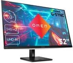 HP Omen Transcend Gaming-Monitor mit 240 Hz, 31.5 Zoll 4K UHD OLED, 0,03 ms