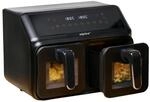 alpina Hei&szlig;luftfritteuse 2 Kammern 8L - Airfryer mit Digitaldisplay - Air...