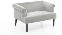 Atlantic Home Collection Charlie Loveseats, Massivholz, (2) Grau, 118/85/88 cm